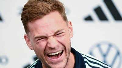 Bestens aufgelegt nach dem Topstart in seine dritte WM: Joshua Kimmich. (Foto: Federico Gambarini/dpa)