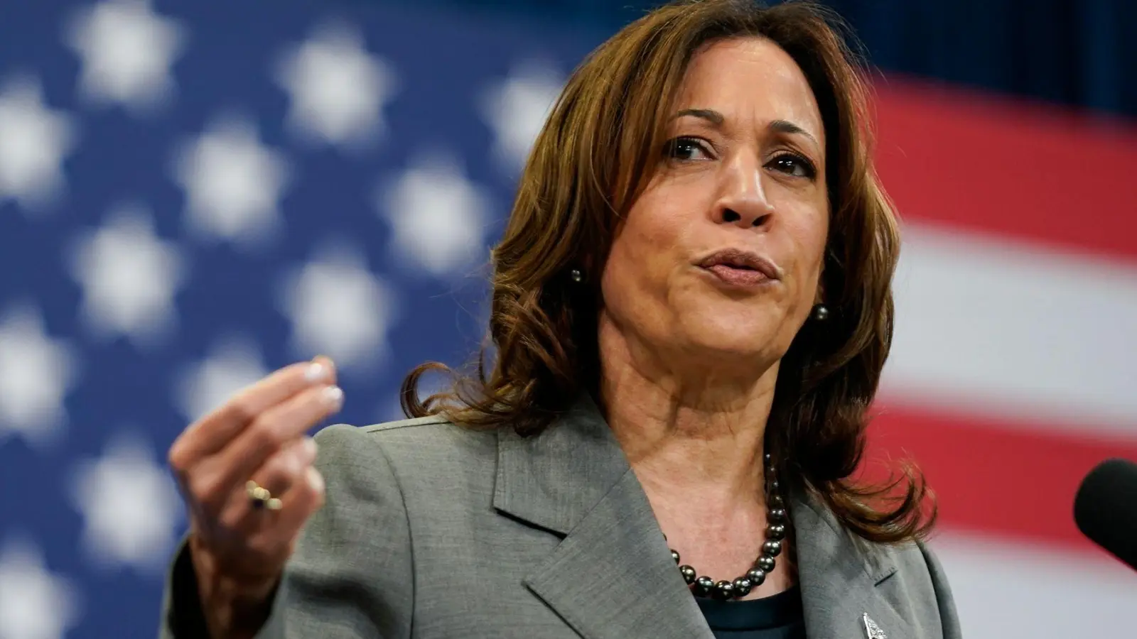 Kamala Harris will die erste Präsidentin der USA werden. (Foto: Stephanie Scarbrough/AP/dpa)