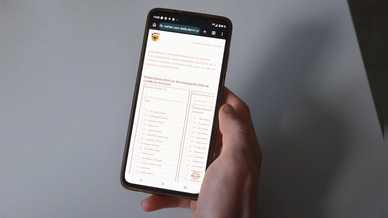 Das Landratsamt Ansbach stellt auf seiner Internetseite einen digitalen Stimmzettel zum Üben bereit. (Foto: Irmeli Pohl)