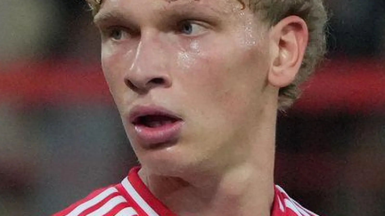 Union Berlins Leopold Querfeld freut sich auf die Duelle mit Harry Kane.  (Foto: Soeren Stache/dpa)