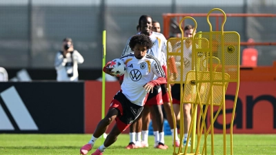 Karim Adeymi kommt über sein hohes Tempo ins Spiel. (Archivbild)  (Foto: Federico Gambarini/dpa)