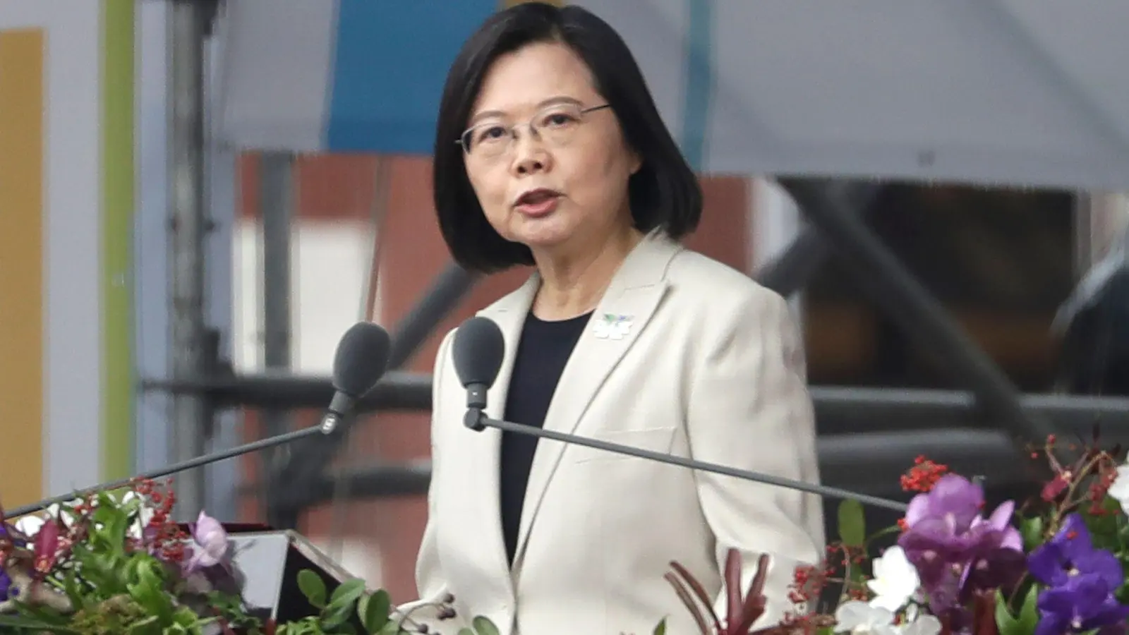 Deutschland unterstützt Taiwan immer wieder gegen Angriffe Chinas. Nun bedankte sich <br>Tsai Ing-wen, Präsidentin von Taiwan, für den Schulterschluss. (Foto: Chiang Ying-Ying/AP/dpa)