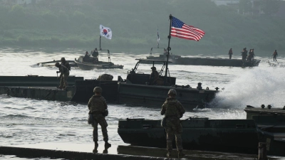 Jedes Jahr führen Streitkräfte Südkoreas und der USA gemeinsame Militärübungen durch. (Archivbild) (Foto: Lee Jin-man/AP/dpa)