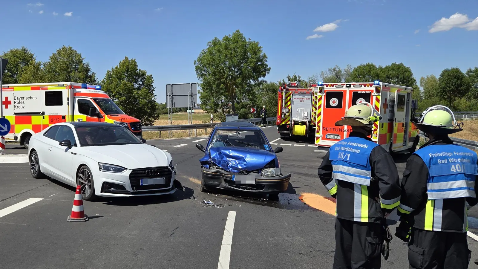 Ein Vorfahrtsfehler führte zu einem Unfall mit einem Verletzten. (Foto: Kreisfeuerwehrverband/Rainer Weiskirchen )