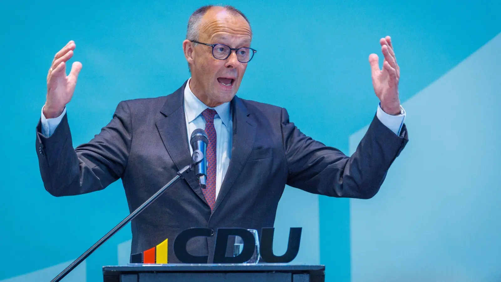 Merz gab sich mit Blick auf die Reformen optimistisch.  (Foto: Jens Büttner/dpa)
