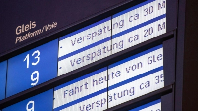 Die Fernverkehrszüge der Deutschen Bahn erreichten im Juni nur 57,1 Prozent der Halte pünktlich. (Archivbild) (Foto: Fabian Sommer/dpa)