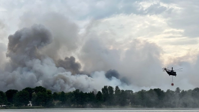 Der Wald steht in Flammen. Oft ist Fahrlässigkeit der Auslöser. Eine weggeworfene Zigarettenkippe reicht schon aus. (Foto: Stephanie Pilick/dpa/dpa-tmn)