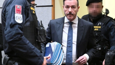 Am zweiten Tag seines Prozesses musste sich Benko Aussagen von Zeugen stellen. (Foto: Barbara Gindl/APA/dpa)