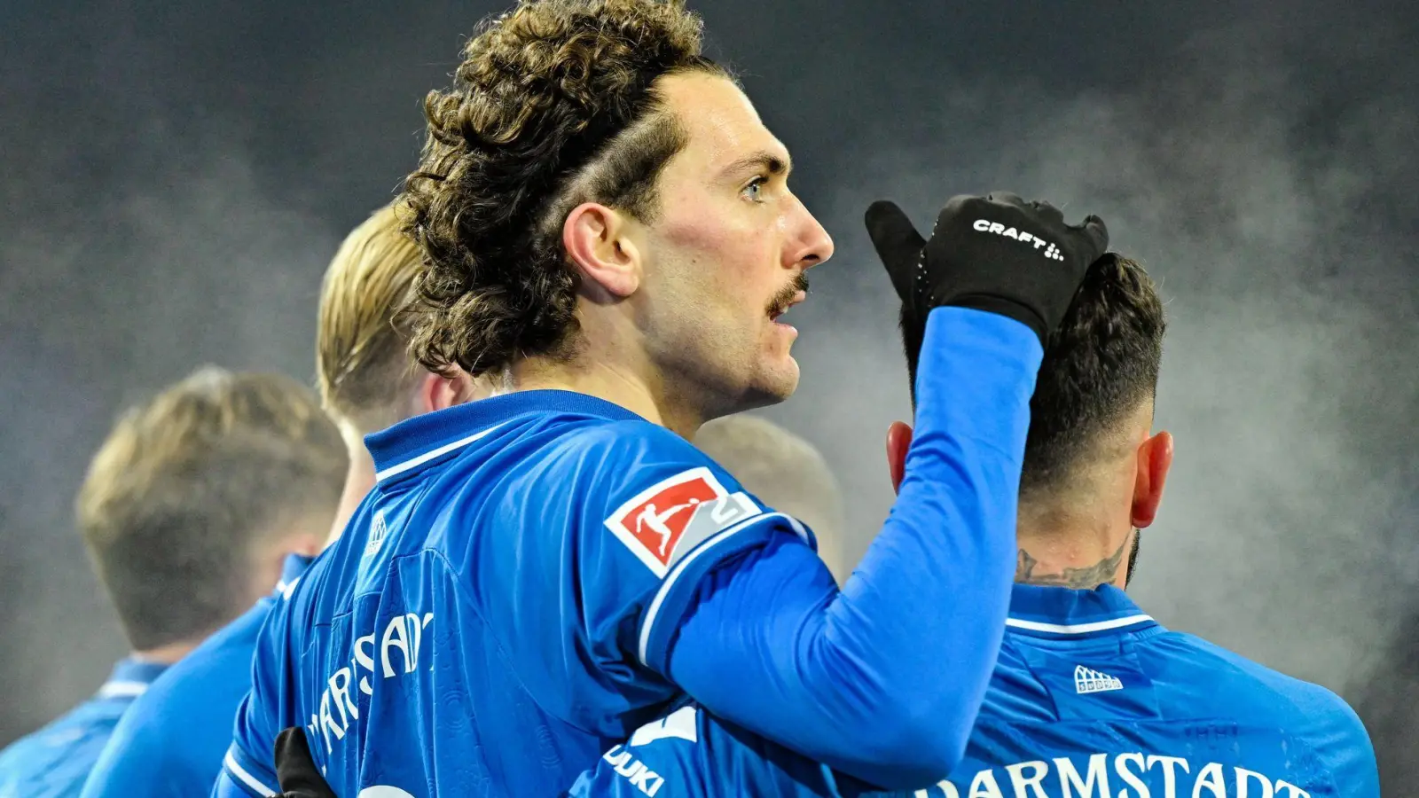 Darmstadts Fraser Hornby steuerte zwei Treffer gegen die SpVgg Greuther Fürth bei. (Foto: Uwe Anspach/dpa)