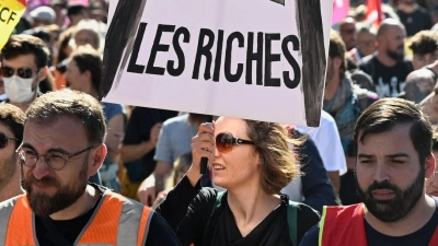 Landesweit fanden heute in Frankreich Kundgebungen und Protestaktionen statt. (Foto: Pascal Bastien/AP/dpa)