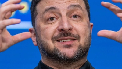 Selenskyj beim EU-Gipfel (Foto: Michael Kappeler/dpa)