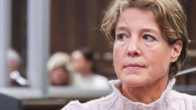 Christina Block ist angeklagt, die Entführung ihrer Kinder in Auftrag gegeben zu haben. (Foto: Christian Charisius/dpa)