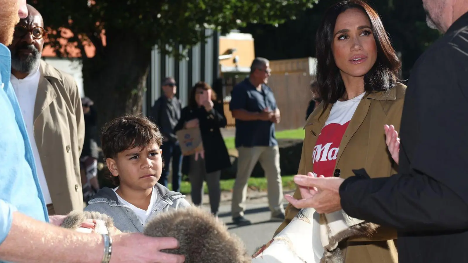 Der indigene Spaziergang fand ohne viel Publikum statt. (Foto: Con Chronis/AAP/dpa)