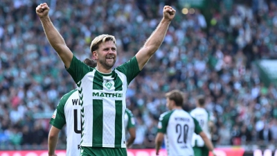 Emotionaler Jubel bei Werder-Stürmer Niclas Füllkrug nach seinem Treffer gegen RB Leipzig. (Foto: Carmen Jaspersen/dpa)