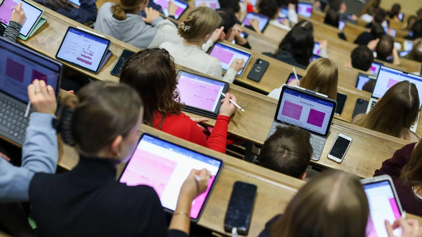 Tablets sind im Studium gut für Vorlesungen, während sich Notebooks besser für längere Hausarbeiten eignen. (Foto: Jan Woitas/dpa/dpa-tmn)