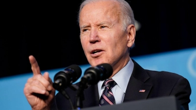 US-Präsident Biden will Russland gemeinsam mit den G7-Ländern und der EU weiter wirtschaftlich isolieren. (Foto: Patrick Semansky/AP/dpa)