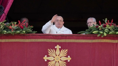 Papst Franziskus spendet Weihnachtssegen &#39;Urbi et Orbi (Foto: Andrew Medichini/AP/dpa)