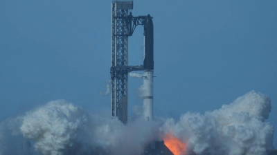 Ein weiterer geplanter Testflug des „Starship“ musste kurz vor dem Start abgebrochen werden.  (Foto: Eric Gay/AP/dpa)