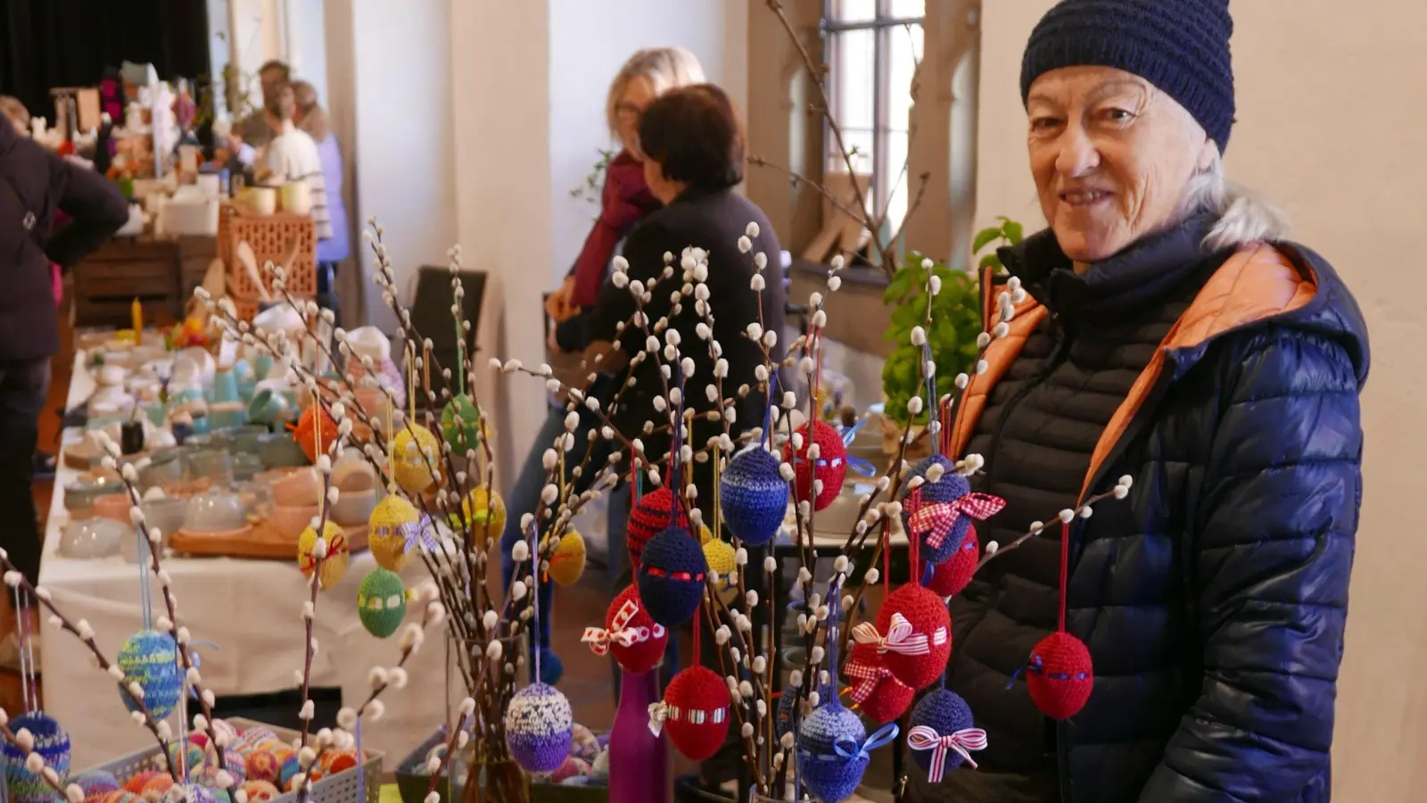 Maria Ilg beim Ostermarkt in Dinkelsbühl (Foto: Roman Kocholl)