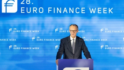 Kanzler Friedrich Merz (CDU) spricht sich für weniger Bankenregulierung in Europa aus (Archivbild) (Foto: Boris Roessler/dpa)
