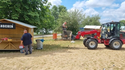 Aufräumen nach dem Festival: Die Verantwortlichen wollen das Gelände am Stausee in Feuchtwangens Stadtteil Dorfgütingen ordentlich hinterlassen. (Foto: Meadow Rising/Werner Tippmann)