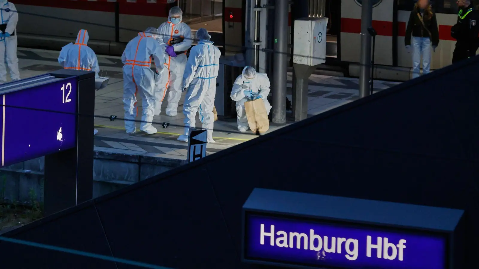 Mehrere Gleise wurden nach dem Messerangriff für den Zugverkehr gesperrt. (Foto: Georg Wendt/dpa)