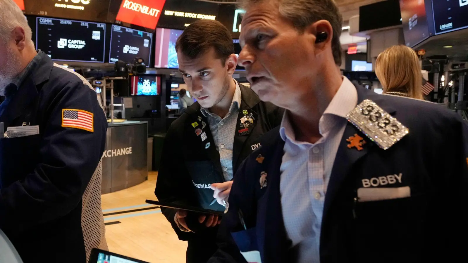 Die Stimmung an der Wall Street leidet unter dem Strafzoll-Chaos. (Foto: Richard Drew/AP/dpa)