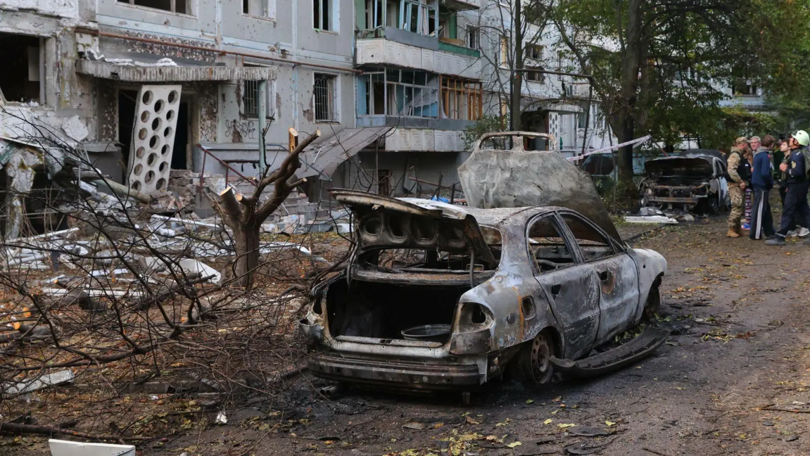 Immer wieder ist die Stadt Saporischschja Ziel russischer Angriffe. (Foto: Kateryna Klochko/AP/dpa)