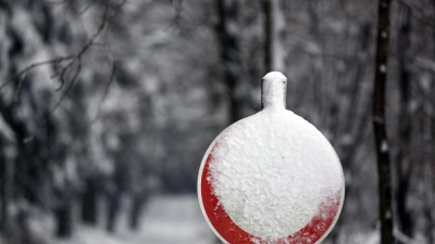 Tempolimits und andere runde Schilder sind bei starker Verschneiung oft nicht mehr erkennbar: Eine Befolgung kann dann nicht immer erwartet werden. (Foto: Ina Fassbender/dpa-tmn)