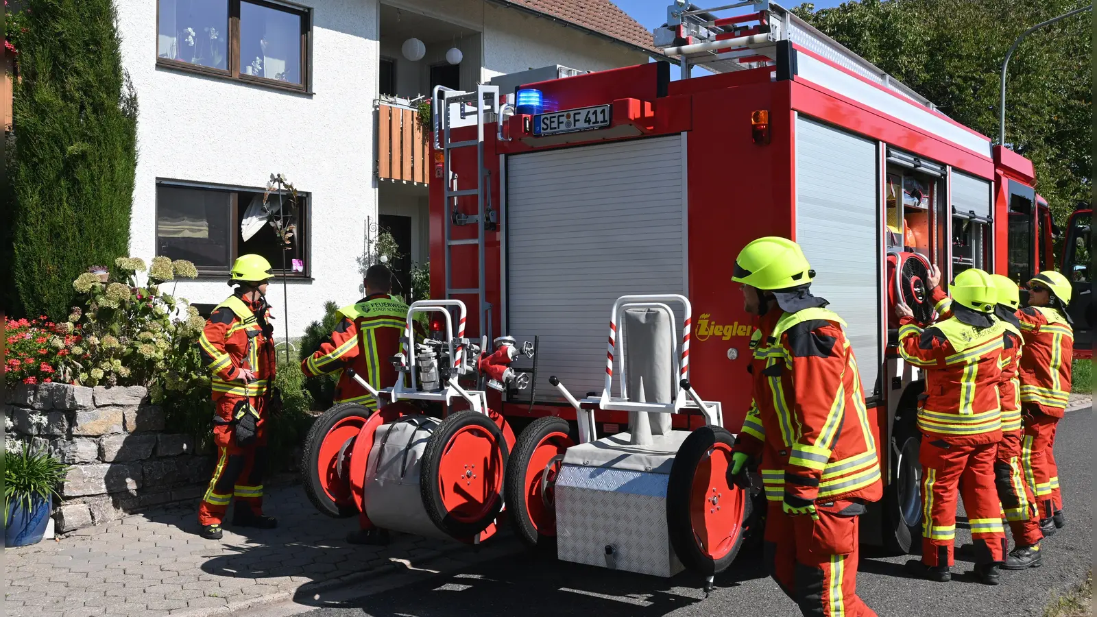 Ein Zimmerbrand in Prühl verlief zum Glück glimpflich. (Foto: Judith Marschall)