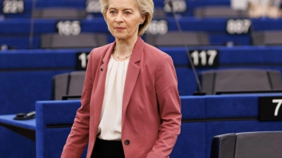 Von der Leyen warnt im Europaparlament vor Importabhängigkeit.  (Foto: Philipp von Ditfurth/dpa)