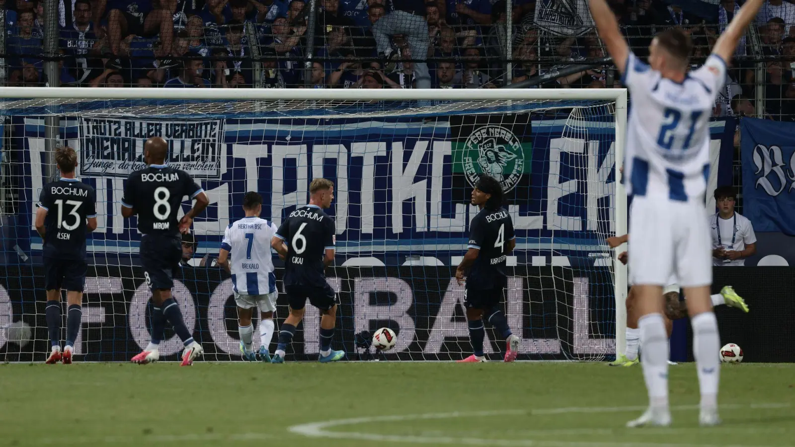 Hertha BSC erzielte das erste Tor der neuen Zweitliga-Saison.  (Foto: David Ebener/dpa)