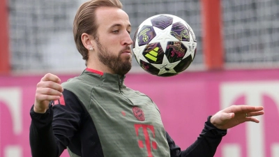 Nach seiner Wadenprellung war Harry Kane beim Abschlusstraining dabei. (Foto: Philippe Ruiz/dpa)