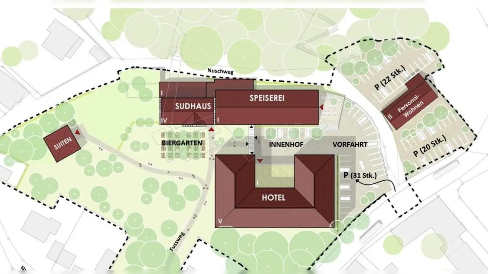Brauhaus, Planungsstand Februar 2025 (Grafik: isin+co)