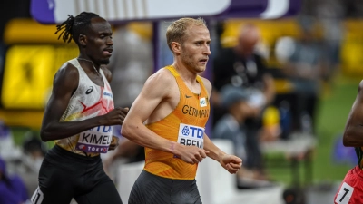 Florian Bremm (hier bei der Leichtathletik-WM im vergangenen Jahr in Tokio) war bei seiner Diamond-League-Premiere in Paris beeindruckt von der Atmosphäre im Stadion. (Foto: Jan Papenfuss)