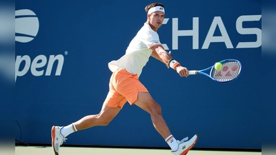 Daniel Altmaier konnte seine Partie gegen Alex De Minaur nicht zu Ende spielen. (Foto: Pamela Smith/FR172156 AP/AP/dpa)