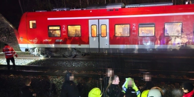 Die Fahrgäste mussten mehrere Stunden in dem bei Hagenbüchach liegengebliebenen Regionalexpress verbringen. (Foto: Feuerwehr Hagenbüchach)