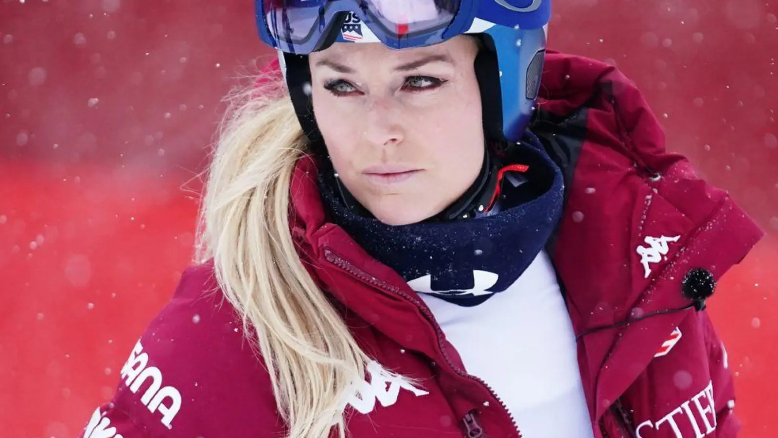 Lindsey Vonn bei der Besichtigung der Abfahrt in Crans-Montana am Freitag. (Foto: Pier Marco Tacca/AP/dpa)