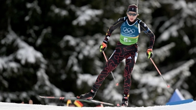 Ein letztes Mal wird Franziska Preuß am Samstag antreten. (Foto: Hendrik Schmidt/dpa)