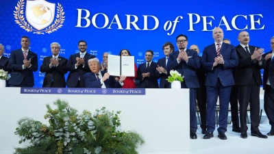 Der umstrittene „Friedensrat“ von US-Präsident Donald Trump ist gegründet. (Foto: Evan Vucci/AP/dpa)