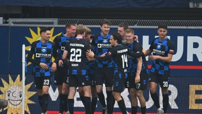 Der SC Paderborn drehte einen Rückstand gegen Dresden. (Foto: Swen Pförtner/dpa)