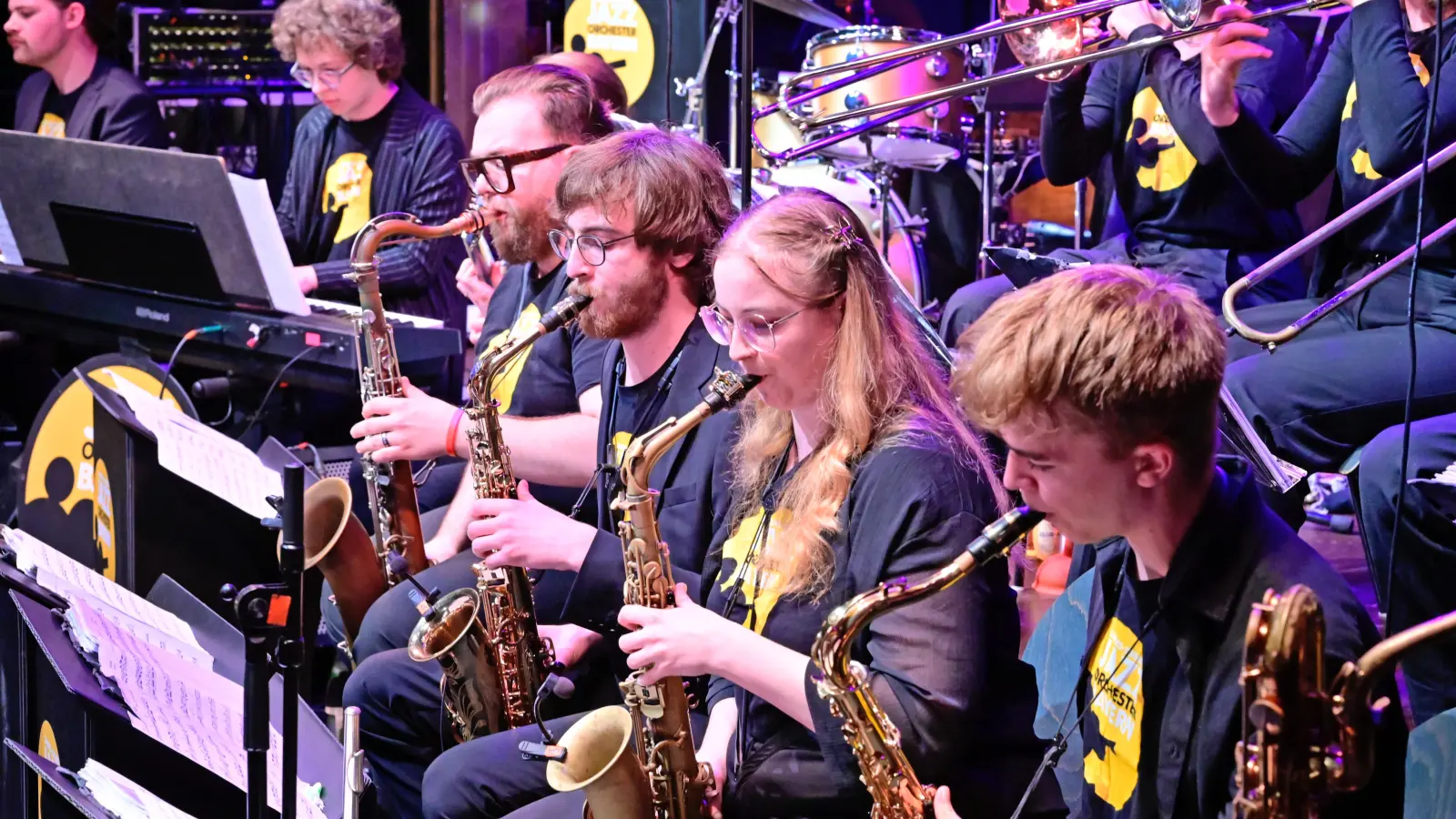 Das Landes-Jugendjazzorchester Bayern beim Eröffnungskonzert des Festivals Jazzarise. (Foto: Jim Albright)