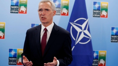 Nato-Generalsekretär Jens Stoltenberg: „Russland trägt die volle Verantwortung für sein gefährliches und eskalierendes Handeln im Schwarzmeerraum.“ (Foto: Mindaugas Kulbis/AP)