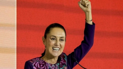 Die linke Regierungskandidatin Claudia Sheinbaum galt als Favoritin bei der Präsidentenwahl in Mexiko. Laut vorläufigen Teilergebnissen erhielt sie die meisten Stimmen. (Foto: Eduardo Verdugo/AP)
