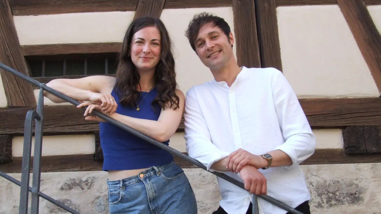 Für Kirsten Schneider und Michael Grötzsch ist es jeweils bereits die vierte Kreuzgang-Saison in Folge. In Feuchtwangen fühlen sie sich wohl, sagen sie. (Foto: Jasmin Kiendl)