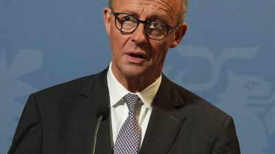 Merz lud den syrischen Übergangspräsidenten Ahmed al-Scharaa nach Deutschland ein. (Foto: Marcus Brandt/dpa)