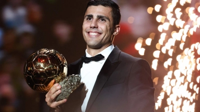 Rodri führte Man City und die spanische Auswahl zum Titel. (Foto: Franck Fife/AFP/dpa)