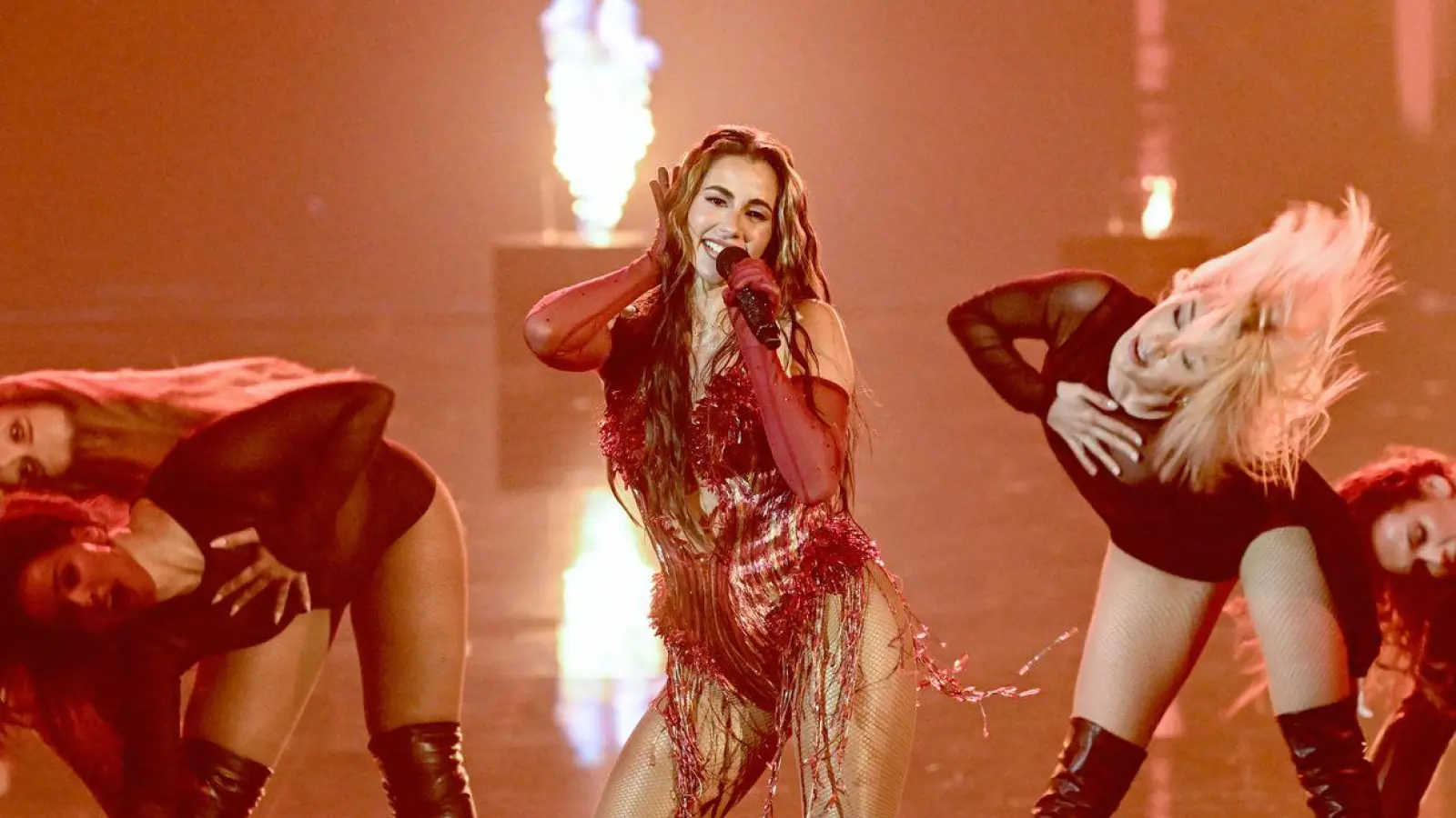 Sarah Engels Song „Fire“ ist eine tanzbare Pop-Nummer mit Botschaft. (Archivbild) (Foto: Britta Pedersen/dpa)