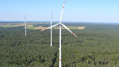Bis zu fünf Windräder könnten nördlich von Uehlfeld entstehen. (Symbolbild: Andrea Walke)