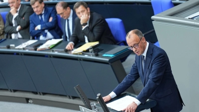 Merz: „Wir können alle Herausforderungen ... aus eigener Kraft heraus bewältigen.“ (Foto: Michael Kappeler/dpa)